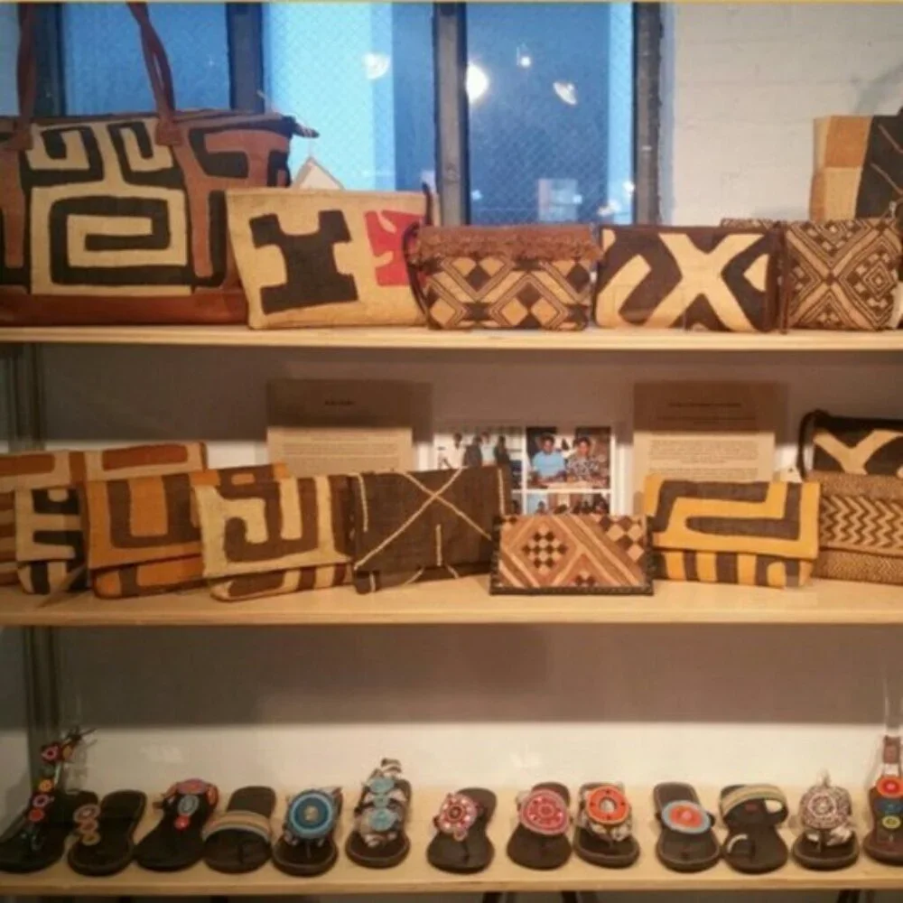 Global Girls Designer African Kuba Cloth Clutch Purse Handcrafted LimitedEdition